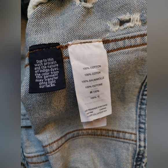 J.Crew Distressed Edgy Jean Jacket Size XS in Light Wash - Picture 6 of 6